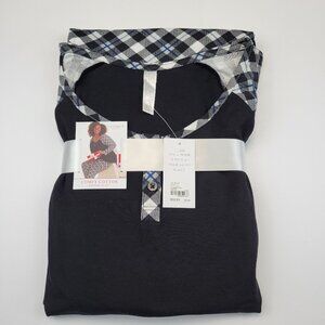 🖤🩶 Cacique Black & Plaid Cotton Pajama Legging Set – Size 18/20 🩶🖤